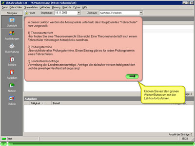 Lektion 'Fahrschüler'